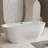 59'' Acrylic Freestanding Bathtub With Unique Diamond Pattern Design: Spacious Oval Shape,  Gloss White Finish, Chrome Overflow And Pop-Up Drain CUPC Certificate