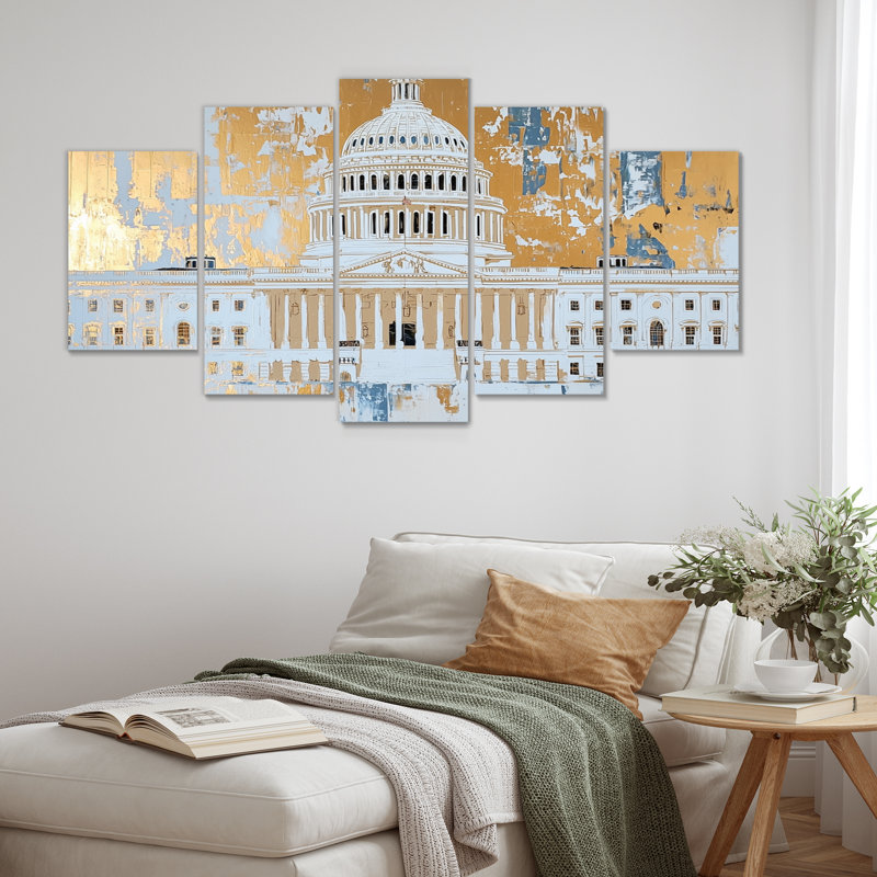 Mihos I - Patriotiste américain, art mural moderne, 5 pièces