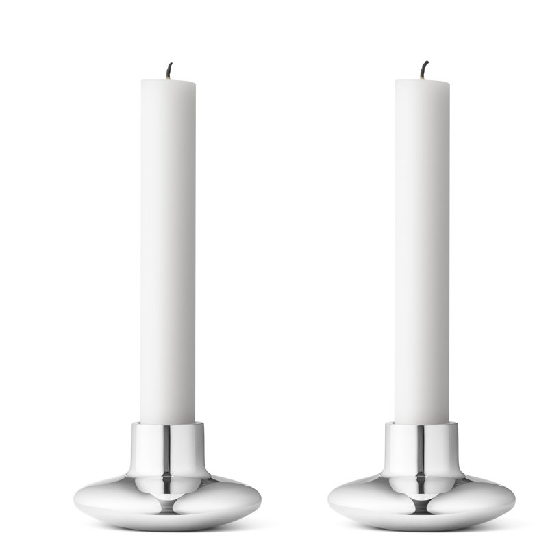 Henning Koppel Small Stainless Steel Candlestick