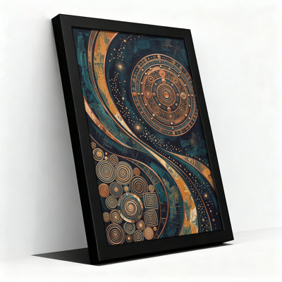 Bronze et sarcelle, art abstrait sur toile