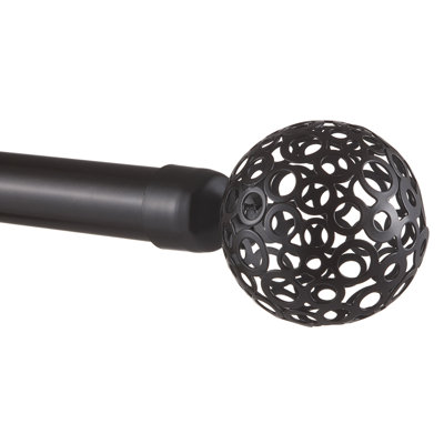  Globe Single Curtain Rod & Hardware Set