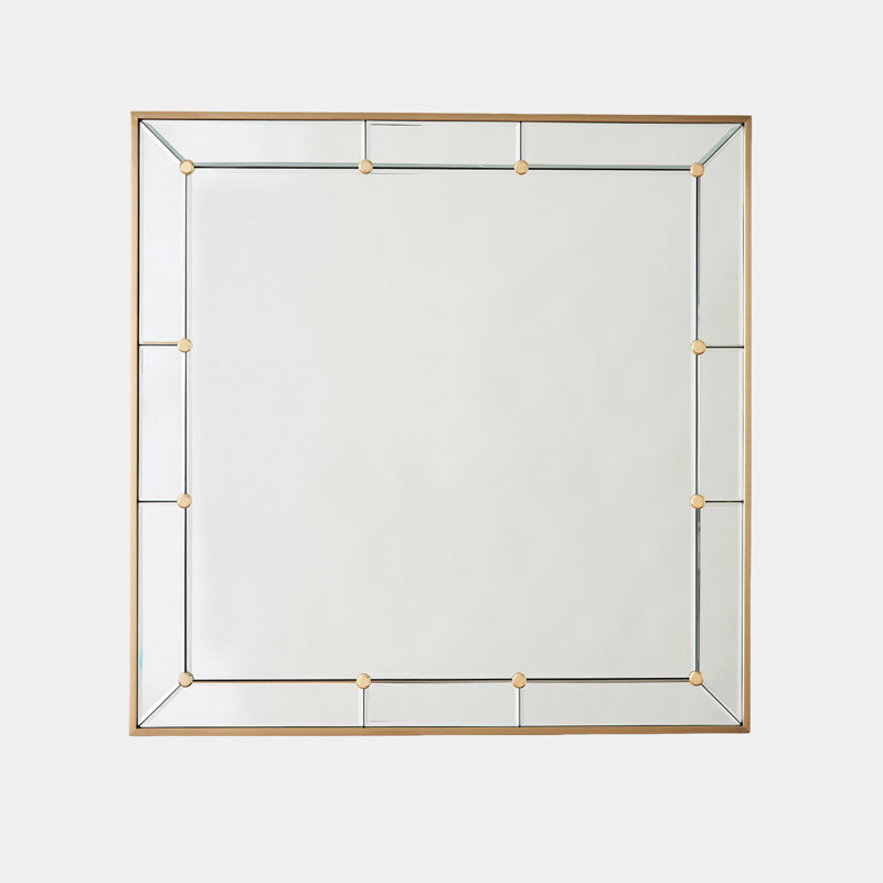 Claus Square Iron Beveled Mirror