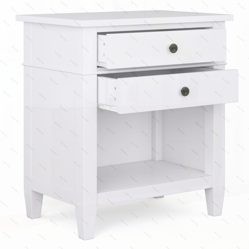 Carlton - Table de chevet - Blanc