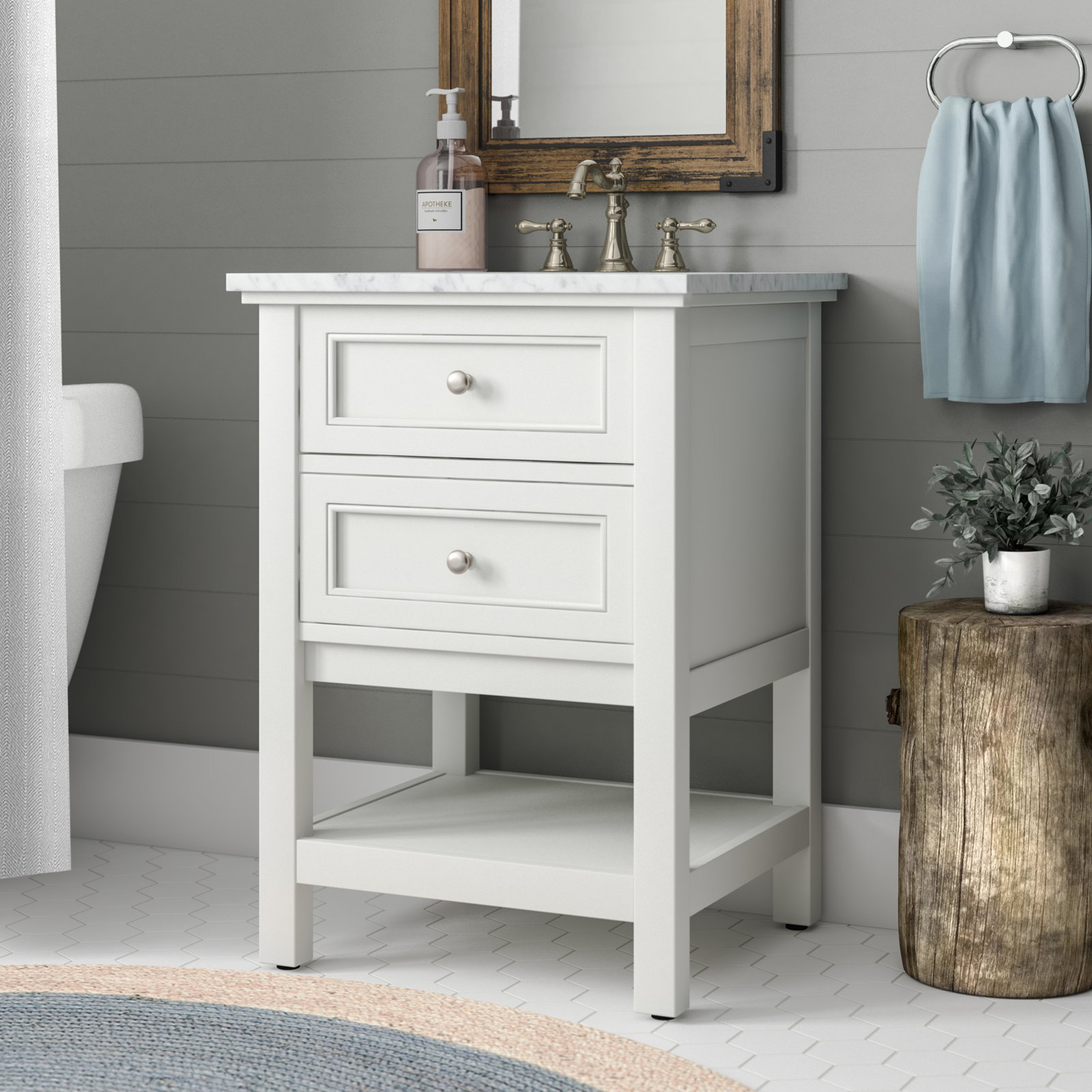Bonsai 24'' Single Bathroom Vanity, White