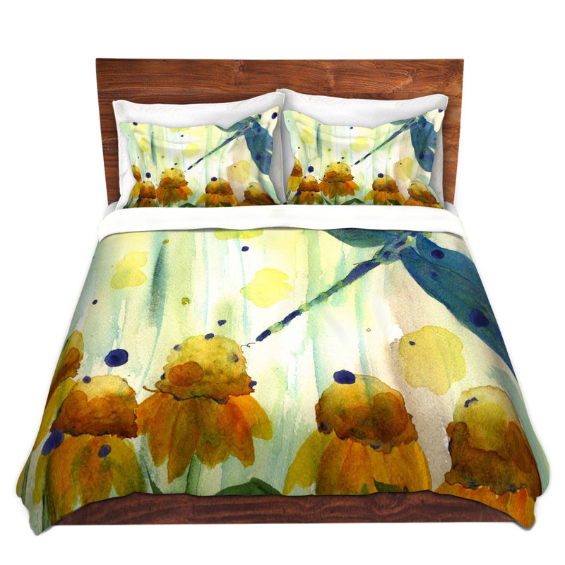 Floral Duvet Cover, 1 King Duvet Cover + 2 King Shams