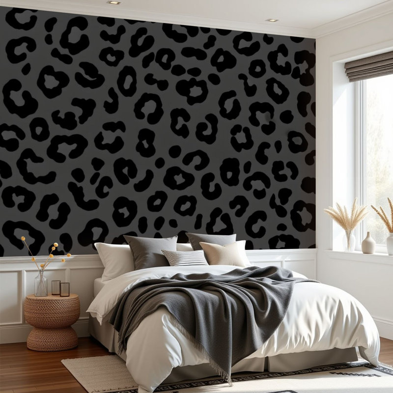Papier peint adhésif auto-adhésif de style minimaliste léopard de style minimaliste à imprimé animal de contact amovible pour salon Chambre à coucher