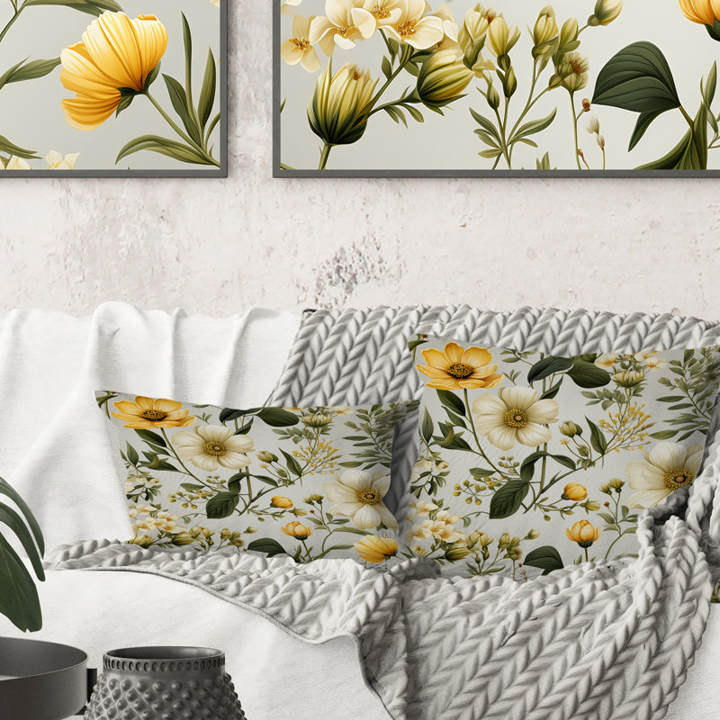 Motif bohème Botanical Neutrals - Coussin abstrait