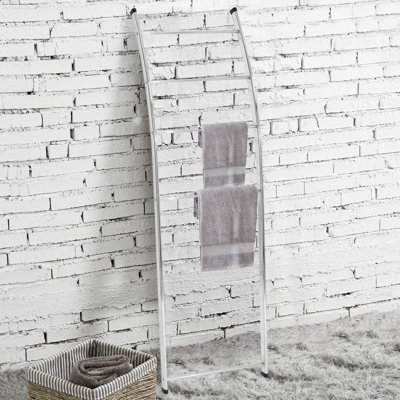 4-Bar Wall-Leaning Towel Ladder Rack Stand