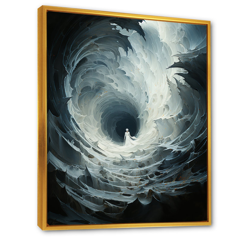 Ephemeral Echo Spiral - Abstract Spirals, reproduction d'art sur toile_106086, H 44 po x l 34 po x P 1,5 po