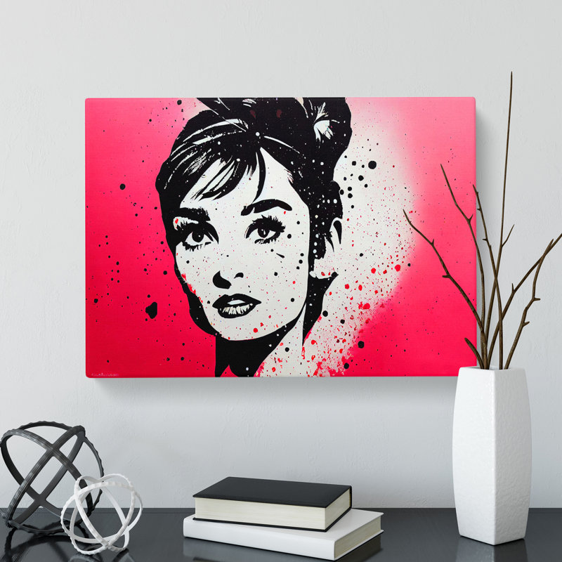 Woman Splashed - Wrapped Canvas Print, 50cm H x 76cm W x 3cm D