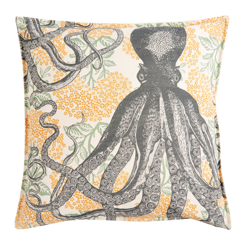 No Canvas Reversible Throw Pillow, Orange, 22" x 22"