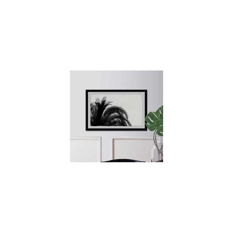 Palmier - feuillage - impression encadrée, H 8 po x l 12 po x P 1,5 po