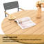 Table de salle à manger d'extérieur pour 4 personnes avec table en aluminium et surface en bois, gris-157528029