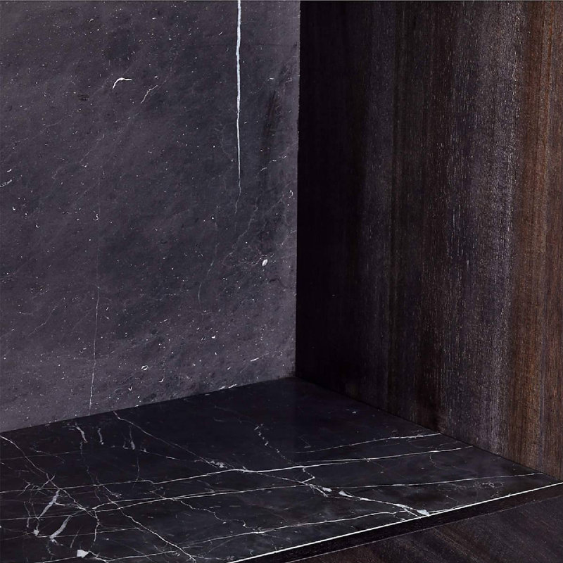 Bar suspendu en marbre avec couche ouverte, Black
