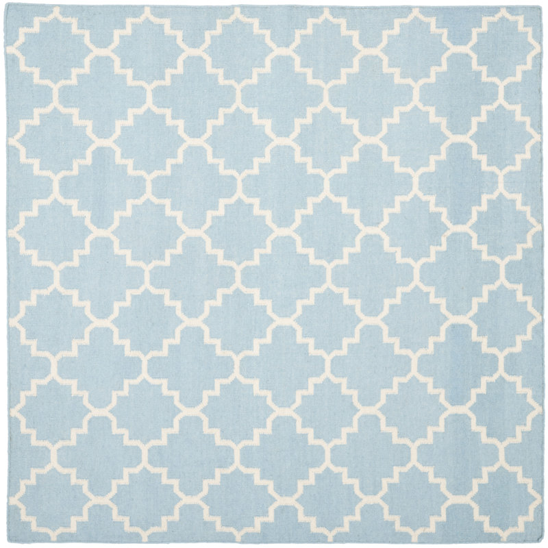 Valenzuela Geometric Wool Hand Woven Area Rug, Square 183 cm