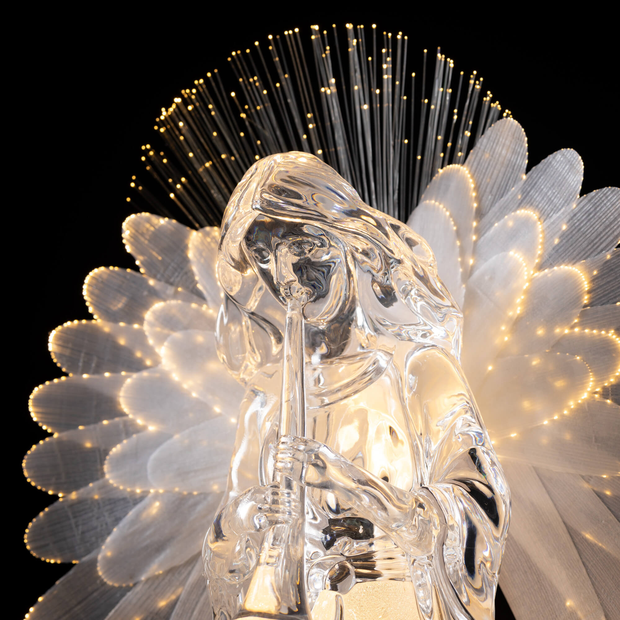 20.5" Christmas Lighted Angel Figurine, Clear