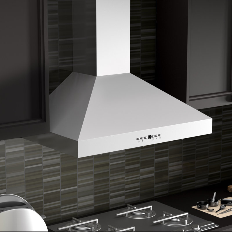 42" KL3 400 CFM Convertible Wall Mount Range Hood in Brushed Stainless Steel, 42''