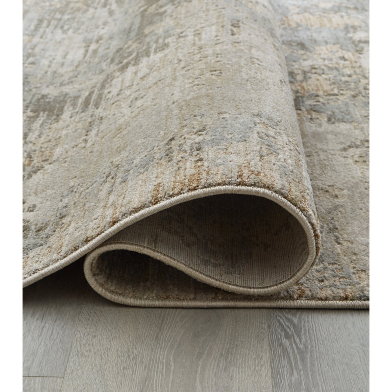 Abstract Multi-Color Synthetic 5' x 7' Area Rug