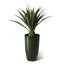 23.5"H Set Of 2 Oversized Gradient Green Faux Ceramic  Tall Plastic Planter-1795209427