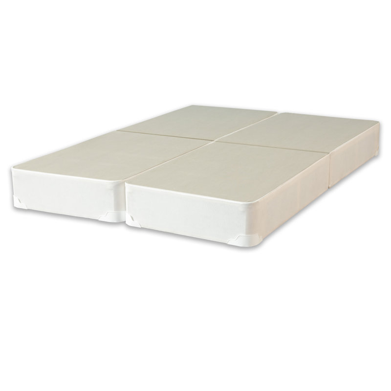 Aaru Split Folding Wood Box Spring, Standard Profile (8"), King