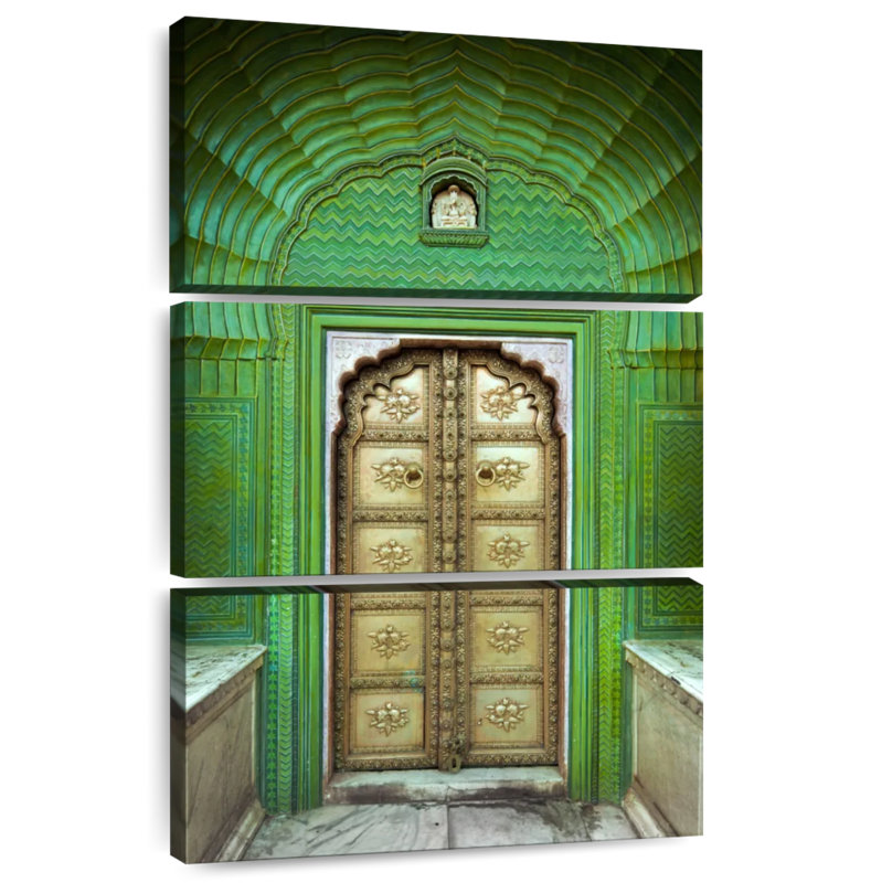 Ornate Indian Door, 32" H x 20" W