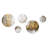 Gold and White Marble Abstract - Abstract Round Metal Wall Decor set
