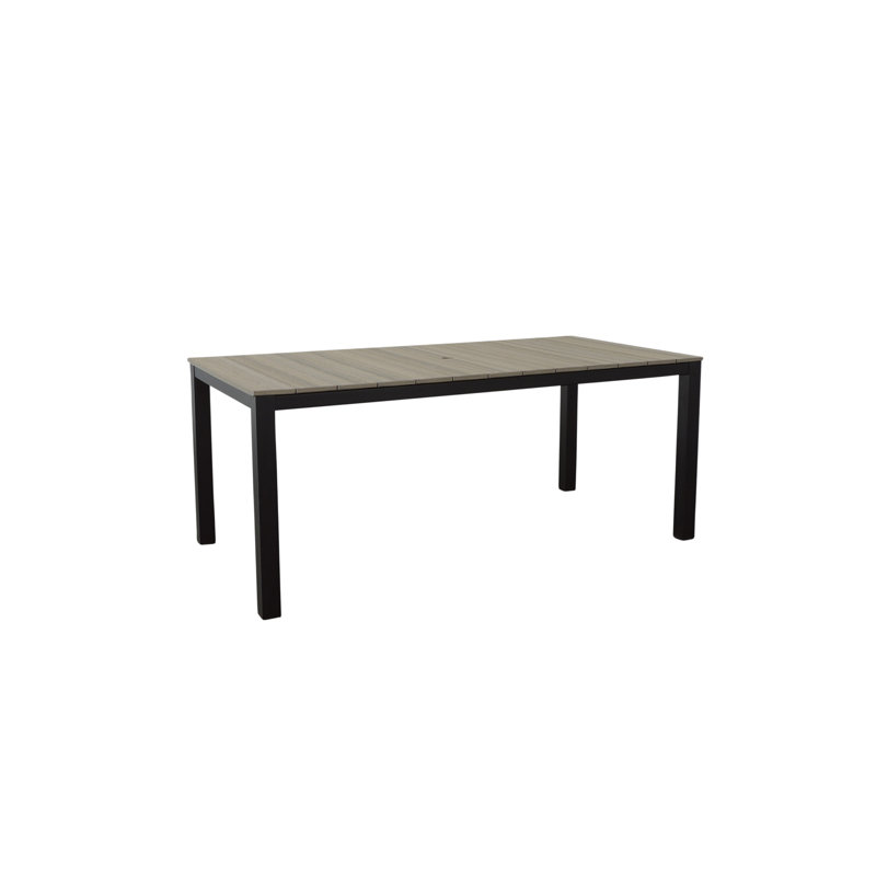 Table de salle à manger Park City avec grain de bois HDPE tangent durable