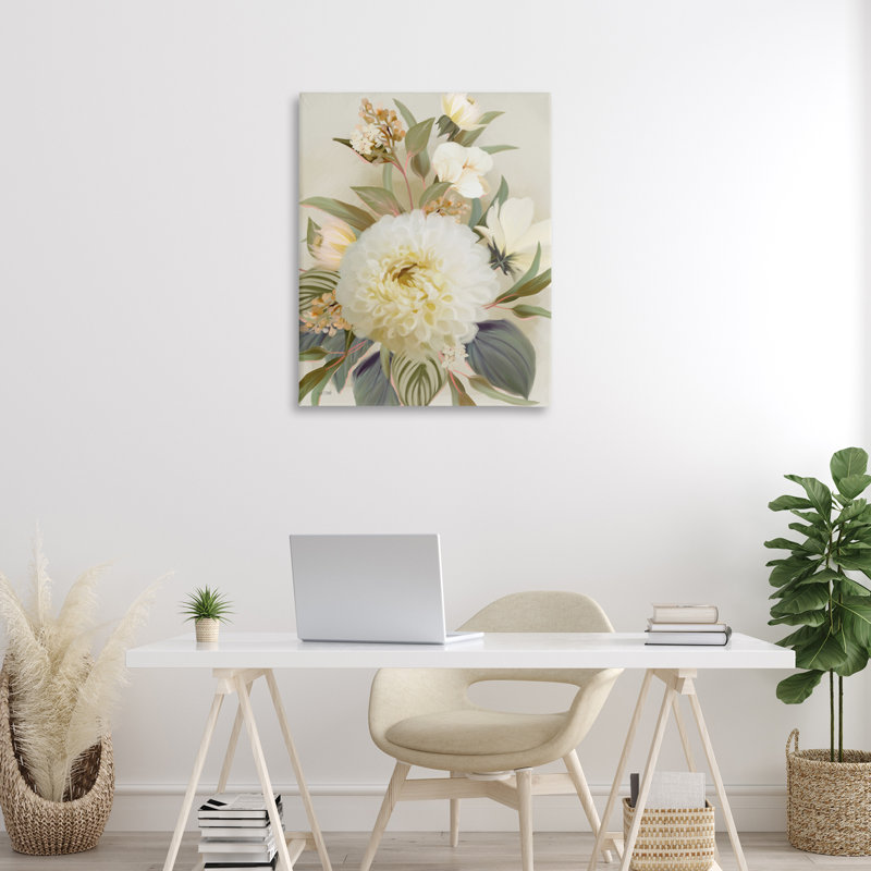 Élégante toile Dahlia, conçue par House Fenway, H 40 po x l 30 po