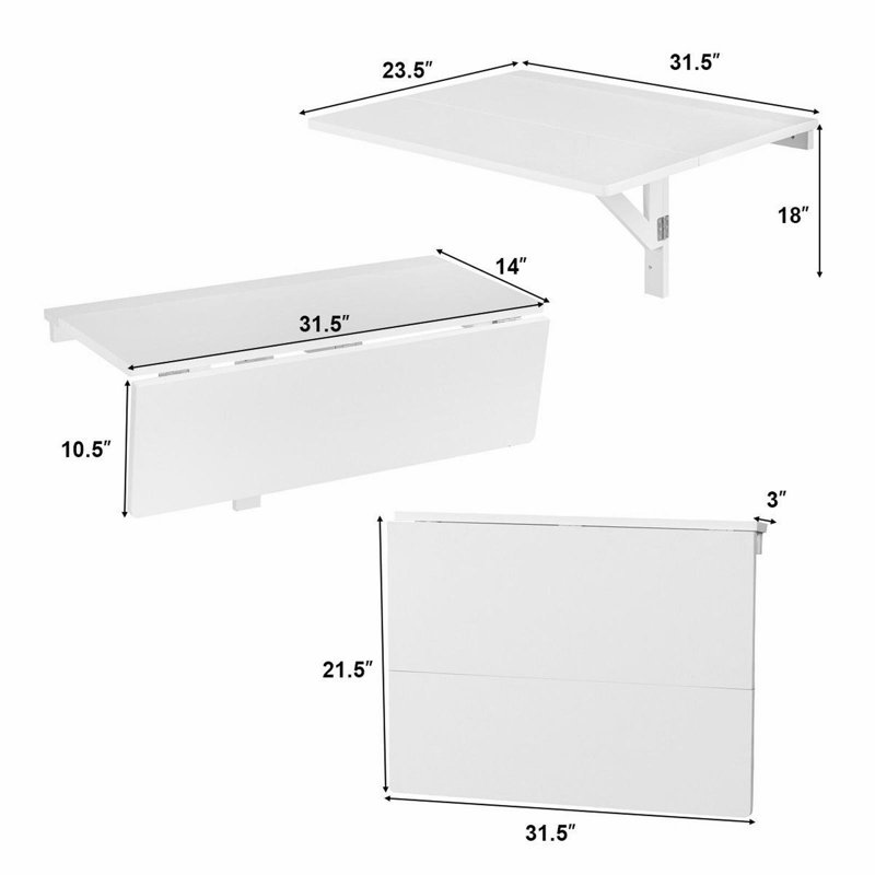Table à abattant murale pliante Space Saver