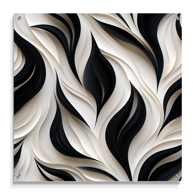 Corenzo - Art mural abstrait en acrylique pour la cuisine, H 16 po x l 16 po