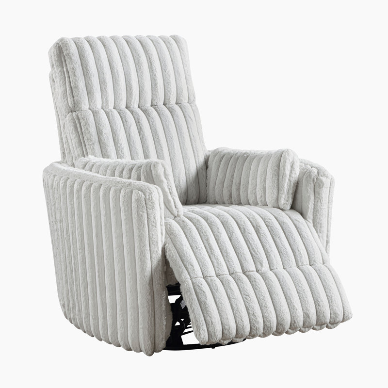 Fritsch 33.5"W Corduroy Manual Swivel Glider Recliner