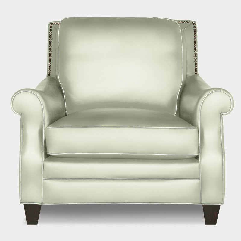 Gabriella Club Chair, White (Dreamer), Espresso