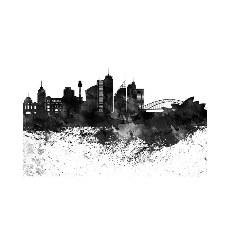 Sydney Skyline - Wrapped Canvas Painting, 101.6 cm H x 66.04 cm W x 1.91 cm D