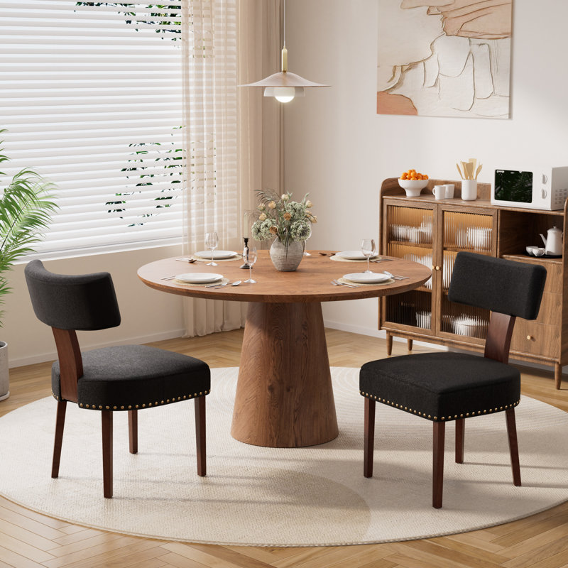 Ensemble de table de salle à manger 43 po avec chaises rembourrées 2/4/6, ferme moderne pour la salle à manger et la cuisine