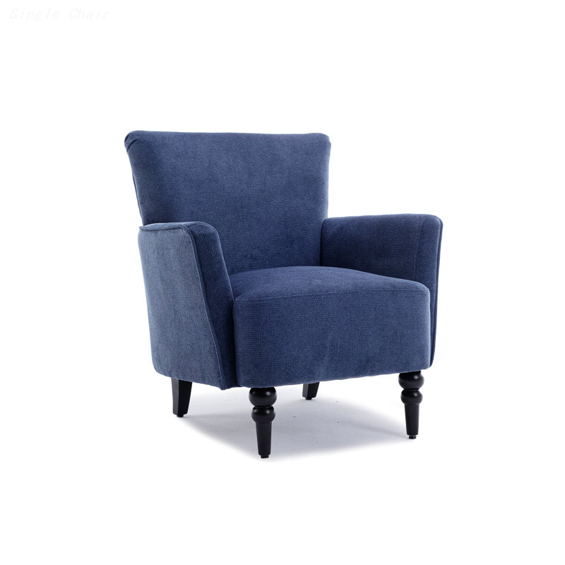 Domari Upholstered Armchair, Blue Linen