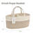 Small Liter Foldable Cotton Rope Organizer Basket With Removable Dividers, Multi-Purpose Storage For Nursery