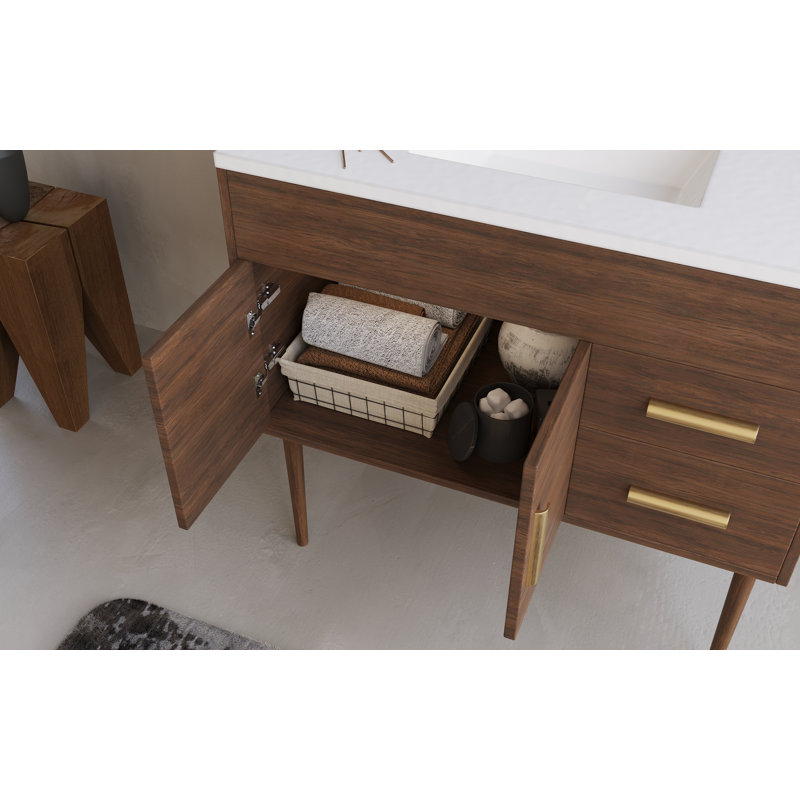 Garland 37'' Single Bathroom Vanity with Quartz Top