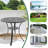 Round Metal Outdoor Dining Table With Umbrella Hole , 31'' in. W 31'' in. D