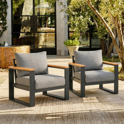 Outdoor Patio Aluminum Armchairs