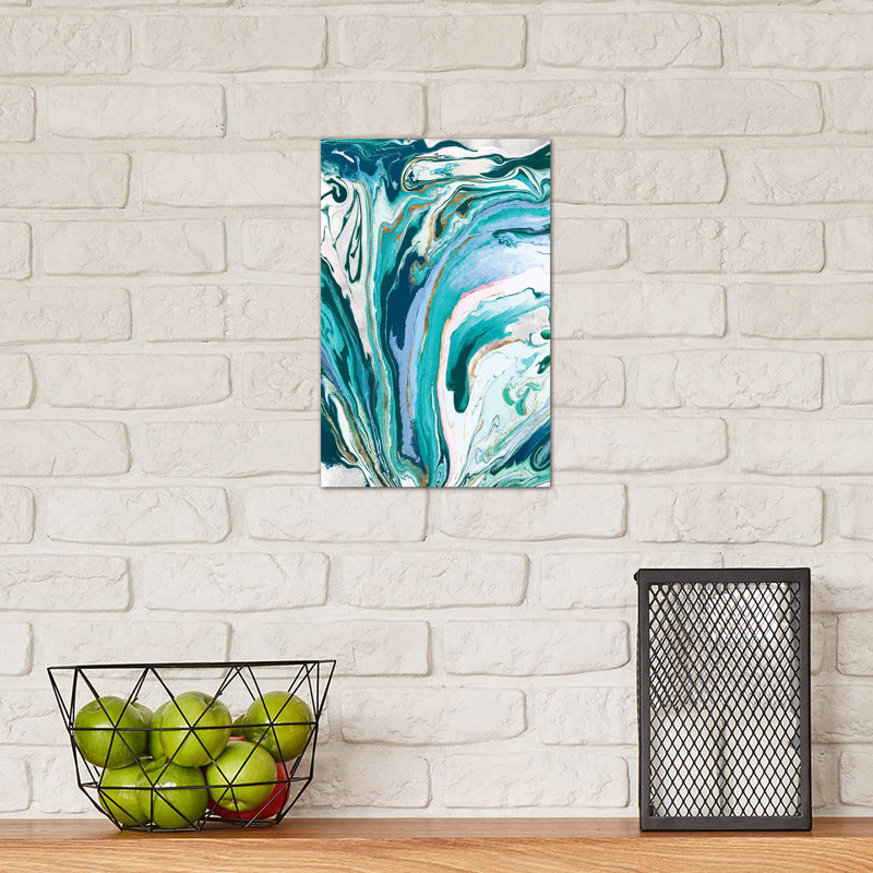 Marble Petroleum III by Eva Watts - Wrapped Canvas Print, 30.48cm H x 20.32cm W x 1.91cm D