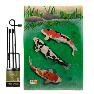 Double Sided 18.5'' H x 13'' W Polyester Flag Set