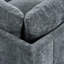 Canapé modulaire gris foncé avec cadre et compartiments de rangement cachés de 115,5 po de profondeur