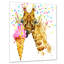 « giraffe manger ice crème ice »-impression sur toile tendue-857806736-871725245