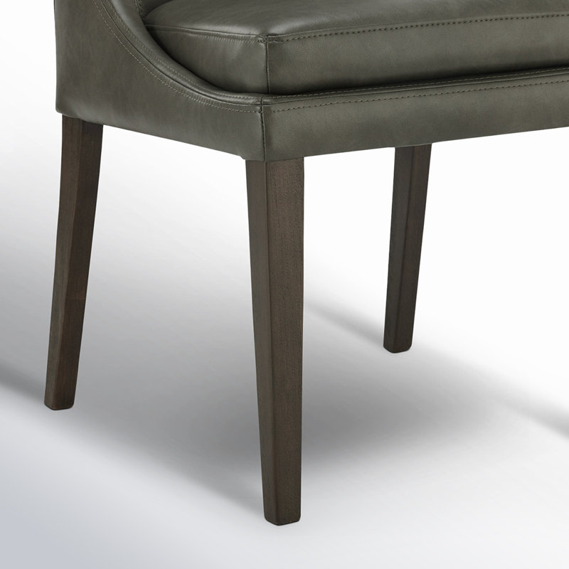 Chaise d'appoint en cuir Niara, Similicuir ardoise Copley
