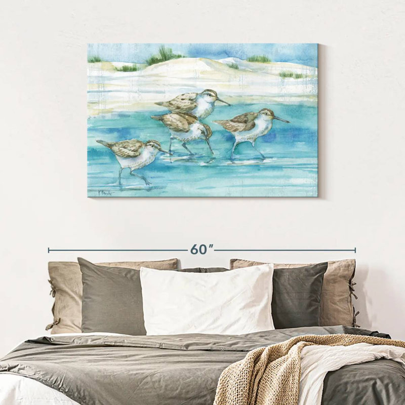 Sandy Sandpipers I, 30" H x 45" W