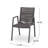Outdoor Modern Aluminum Dining Chair With Rope Seat (Set Of 2), Gray And Dark Gray-1090302186