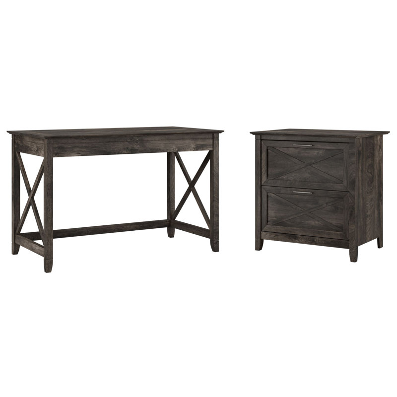 Ozro Writing Desk, Dark Gray Hickory