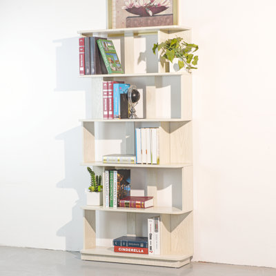 Modern 5-Tier Open Display Bookcase with Versatile Storage Design