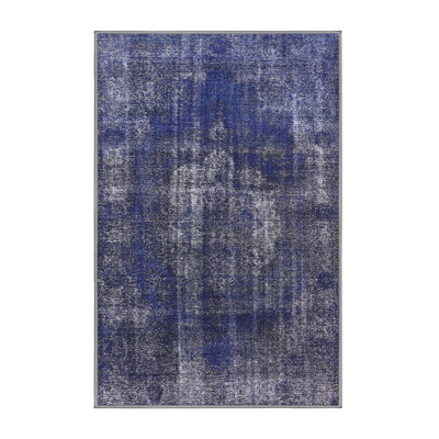 Tapis oriental gris / bleu foncé Roddickton