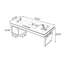 Bureau rectangulaire noir avec 6 tiroirs-109742708